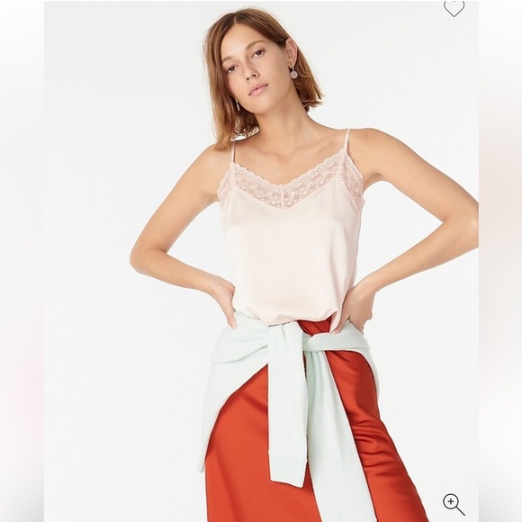 J Crew Camisole with lace trim Sz S Fuchsia Blossom NWT - Picture 10 of 11